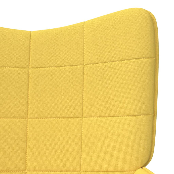 Poltrona Relax con Poggiapiedi Giallo Senape in Tessuto cod mxl 37244