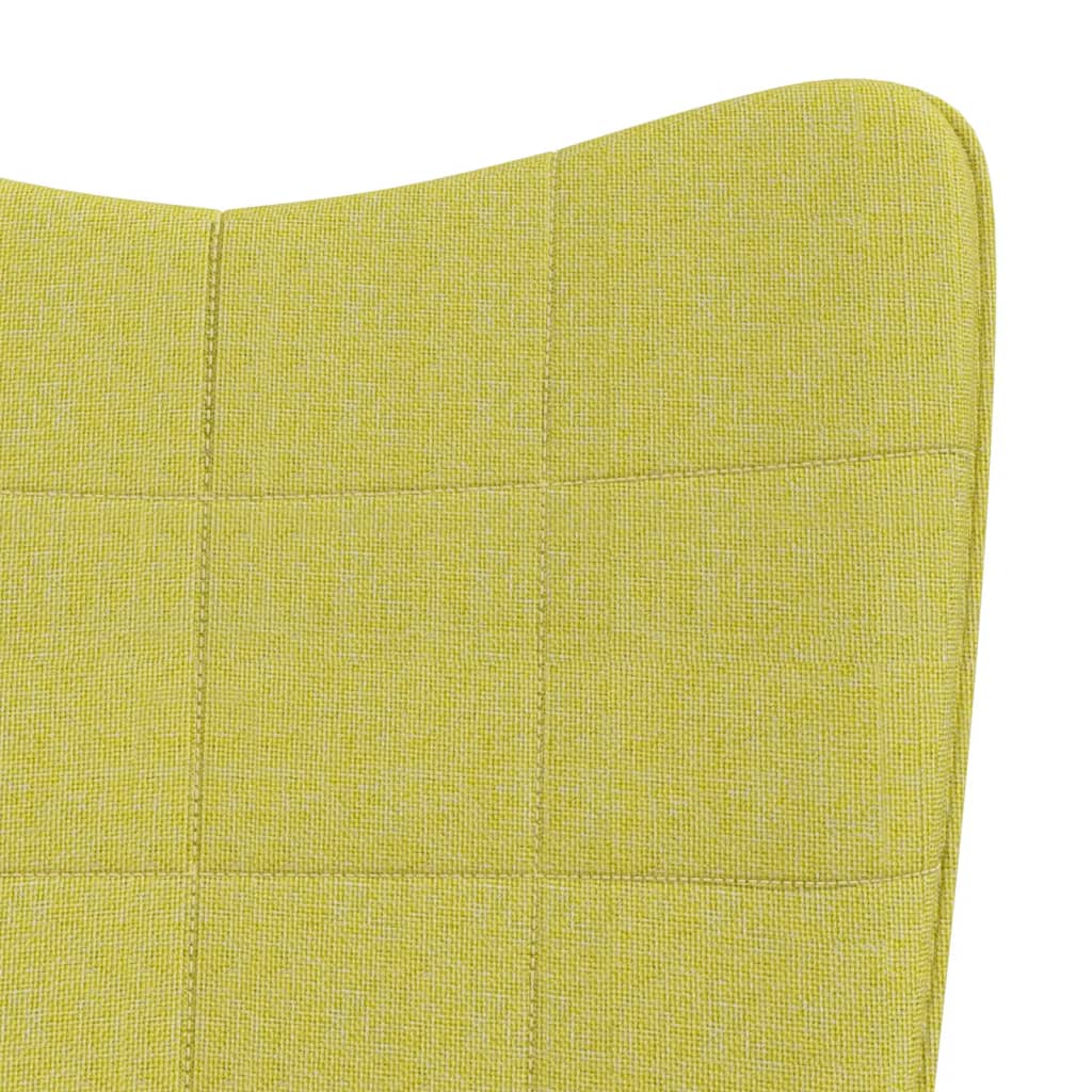 Poltrona Relax con Sgabello Verde in Tessuto 328001