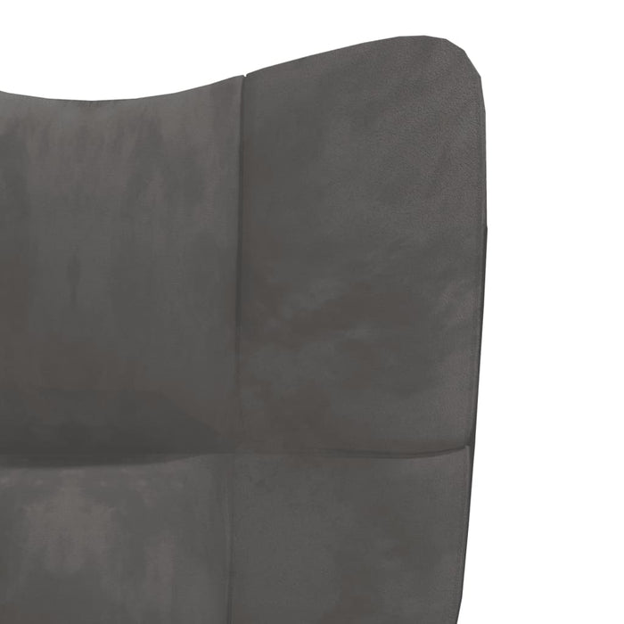 Sedia Relax Grigio Scuro in Velluto 328052