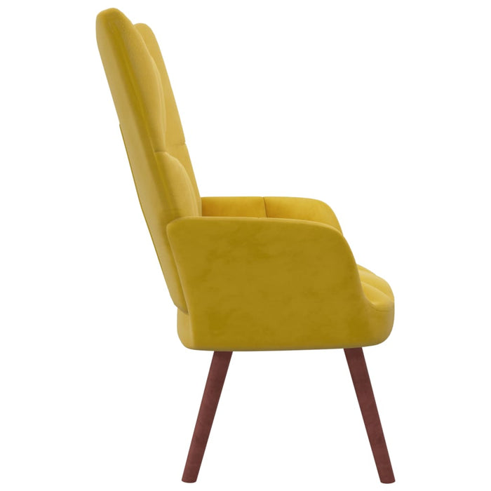 Sedia Relax Giallo Senape in Velluto 328058