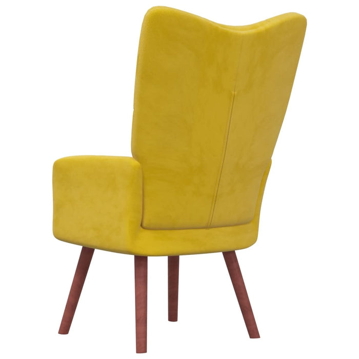 Sedia Relax Giallo Senape in Velluto 328058