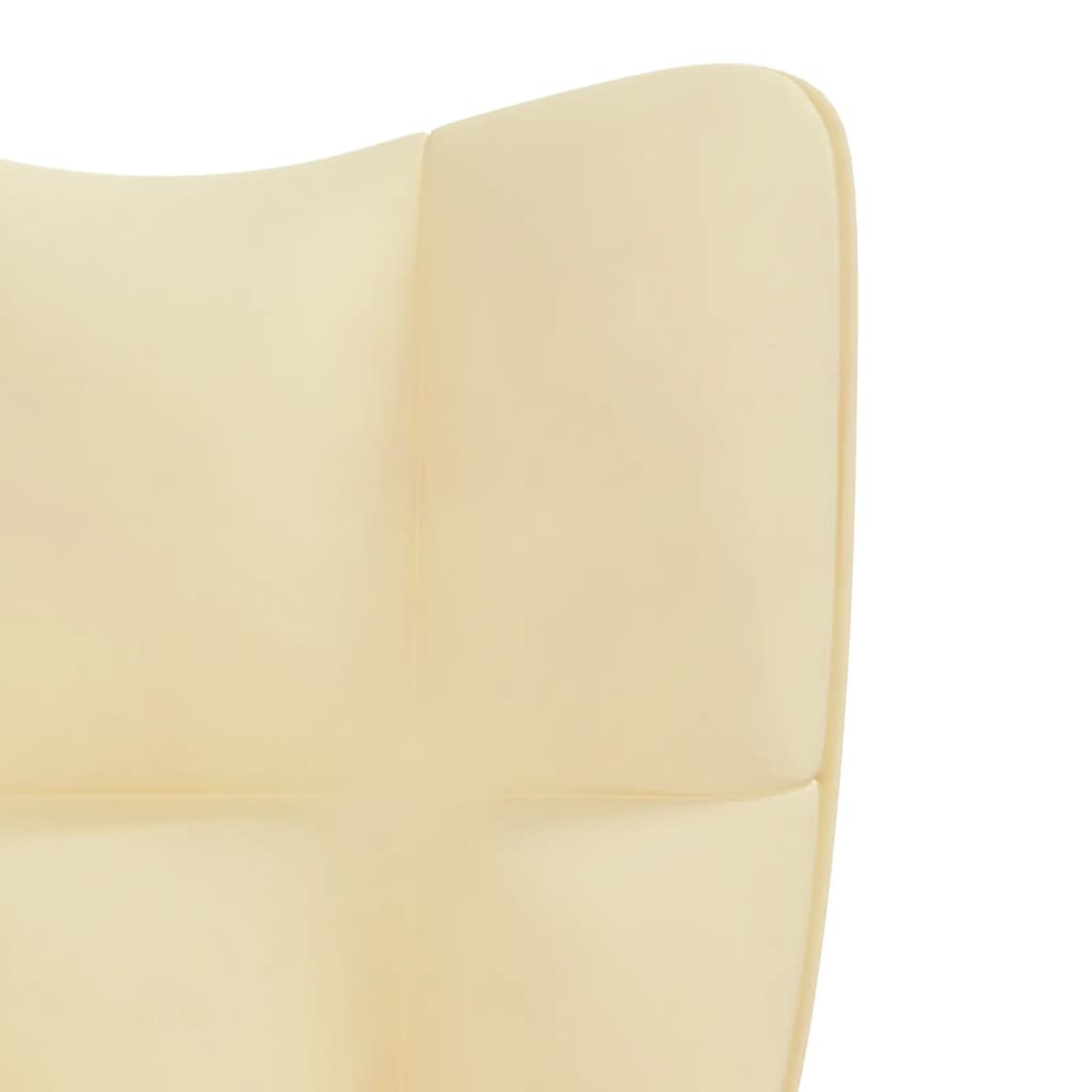 Poltrona Relax Bianco Crema in Velluto cod mxl 6735