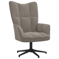 Sedia Relax Grigio Chiaro in Velluto 328095