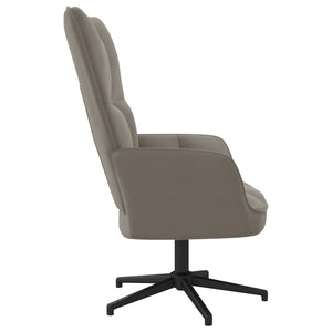 Sedia Relax Grigio Chiaro in Velluto 328095