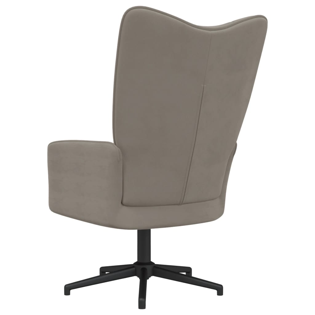 Sedia Relax Grigio Chiaro in Velluto 328095