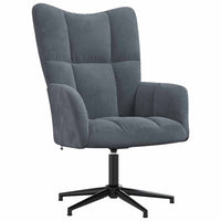 Sedia Relax Grigio Scuro in Velluto 328096