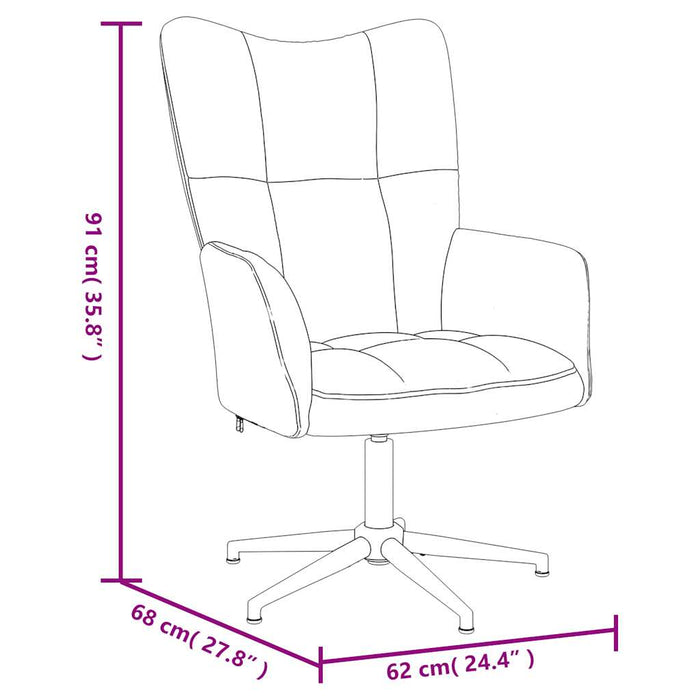 Sedia Relax Nera in Velluto 328101