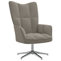 Poltrona Relax Grigio Chiaro in Velluto 328117