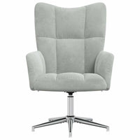 Poltrona Relax Grigio Chiaro in Velluto 328117