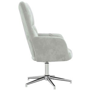 Poltrona Relax Grigio Chiaro in Velluto 328117