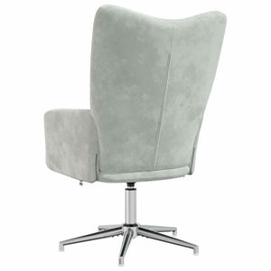 Poltrona Relax Grigio Chiaro in Velluto 328117