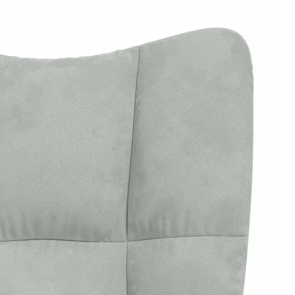 Poltrona Relax Grigio Chiaro in Velluto 328117