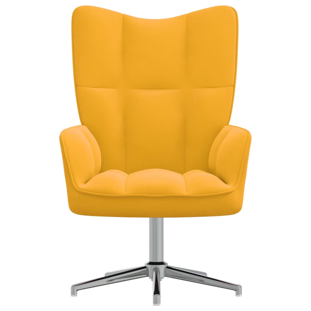 Sedia Relax Giallo Senape in Velluto cod mxl 6240