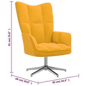 Sedia Relax Giallo Senape in Velluto cod mxl 6240