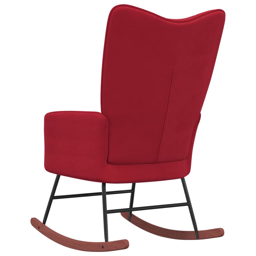 Sedia a Dondolo Rosso Vino in Velluto cod mxl 46151