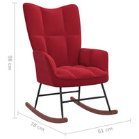 Sedia a Dondolo Rosso Vino in Velluto cod mxl 46151