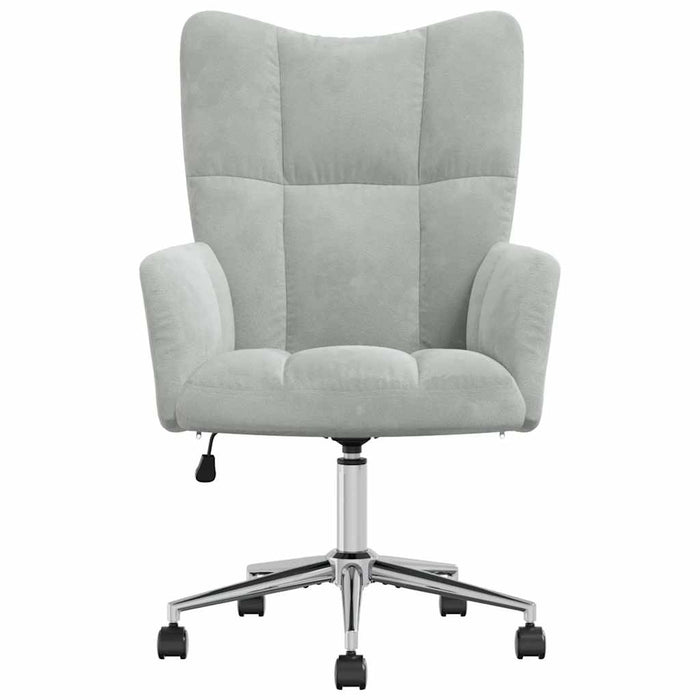 Poltrona Relax Grigio Chiaro in Velluto cod 12032