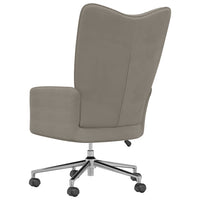 Poltrona Relax Grigio Chiaro in Velluto cod 12032