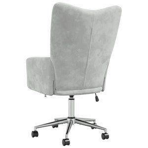 Poltrona Relax Grigio Chiaro in Velluto cod 12032