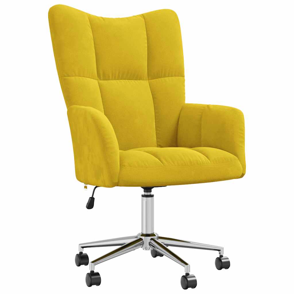 Poltrona Relax Giallo Senape in Velluto 328168