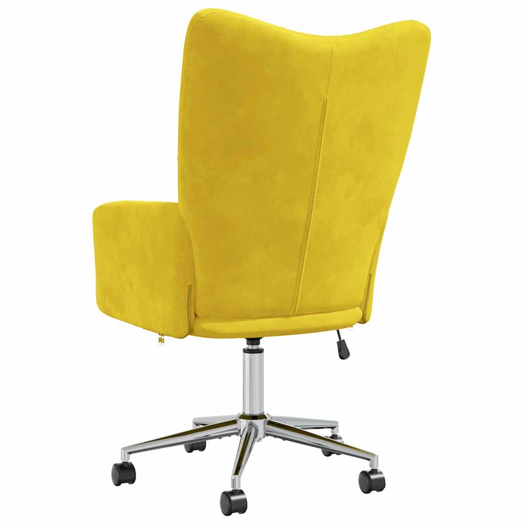 Poltrona Relax Giallo Senape in Velluto 328168