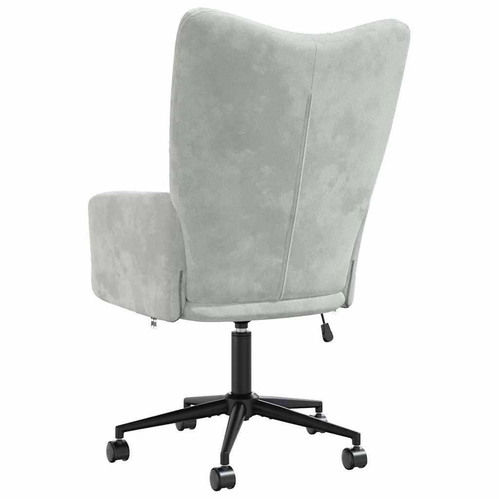 Poltrona Relax Grigio Chiaro in Velluto 328172