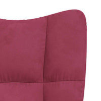 Sedia Relax Rosso Vino in Velluto 328177