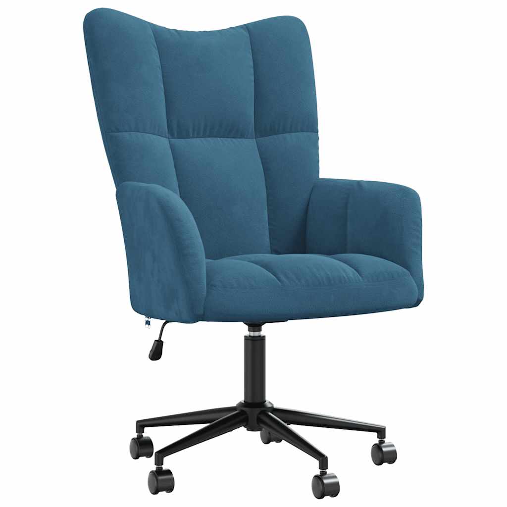 Sedia Relax Blu in Velluto 328182