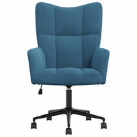 Sedia Relax Blu in Velluto 328182