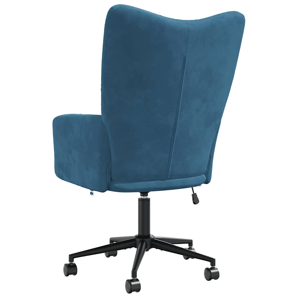 Sedia Relax Blu in Velluto 328182