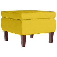 Poggiapiedi con Gambe in Legno Giallo in Velluto cod mxl 48240