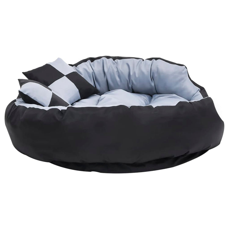 Cuscino per Cani Reversibile Lavabile Grigio e Nero 110x80x23cm cod mxl 49629