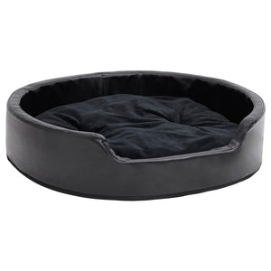 Lettino per Cani Nero 79x70x19 cm in Peluche e Similpelle 171262