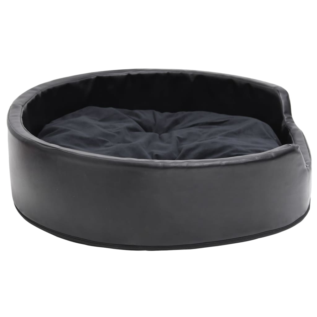 Lettino per Cani Nero 79x70x19 cm in Peluche e Similpelle 171262