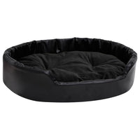 Lettino per Cani Nero 90x79x20 cm in Peluche e Similpelle cod mxl 47613