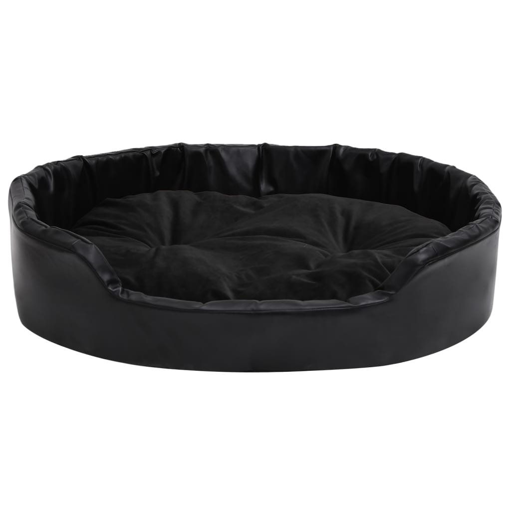 Lettino per Cani Nero 90x79x20 cm in Peluche e Similpelle cod mxl 47613