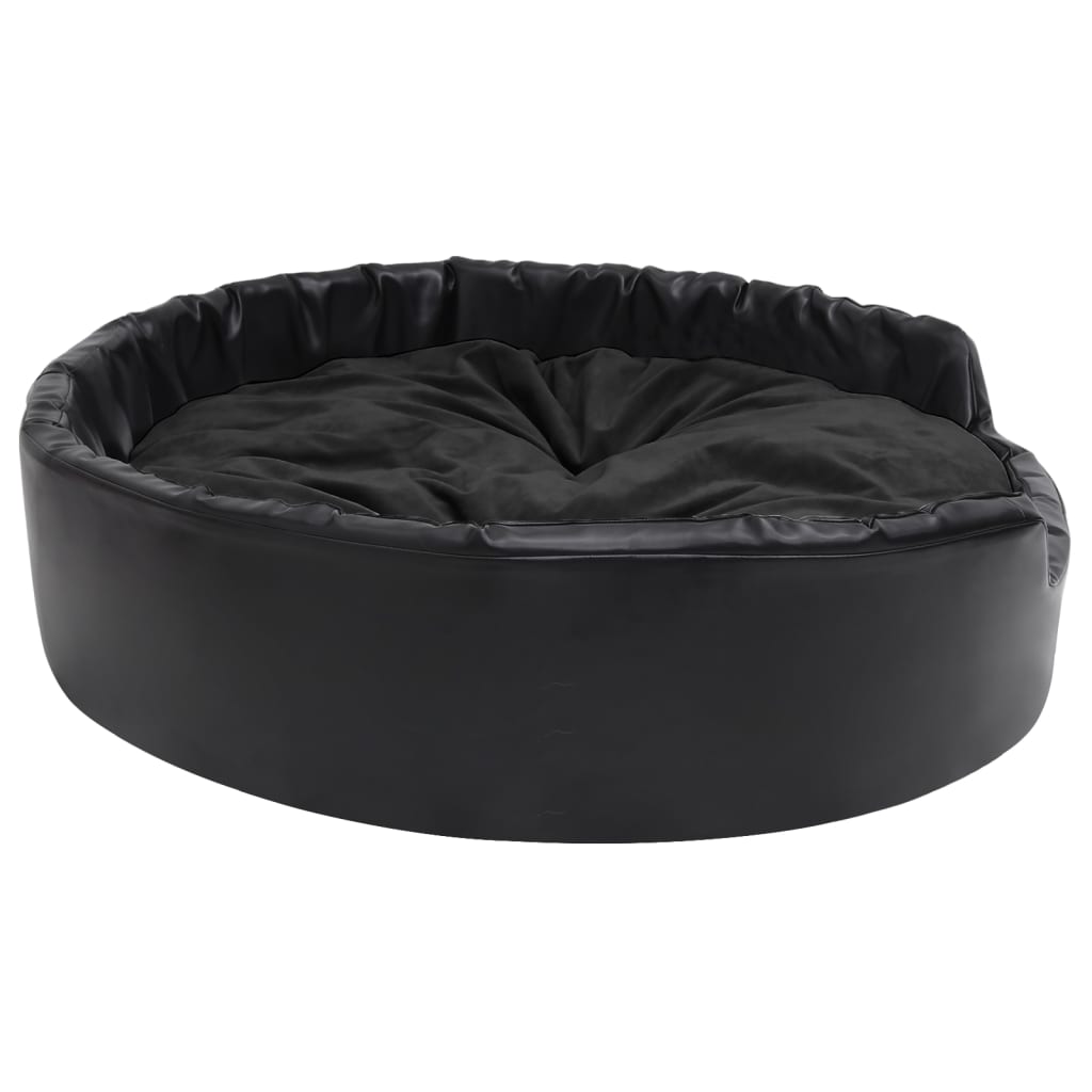 Lettino per Cani Nero 99x89x21 cm in Peluche e Similpelle 171264