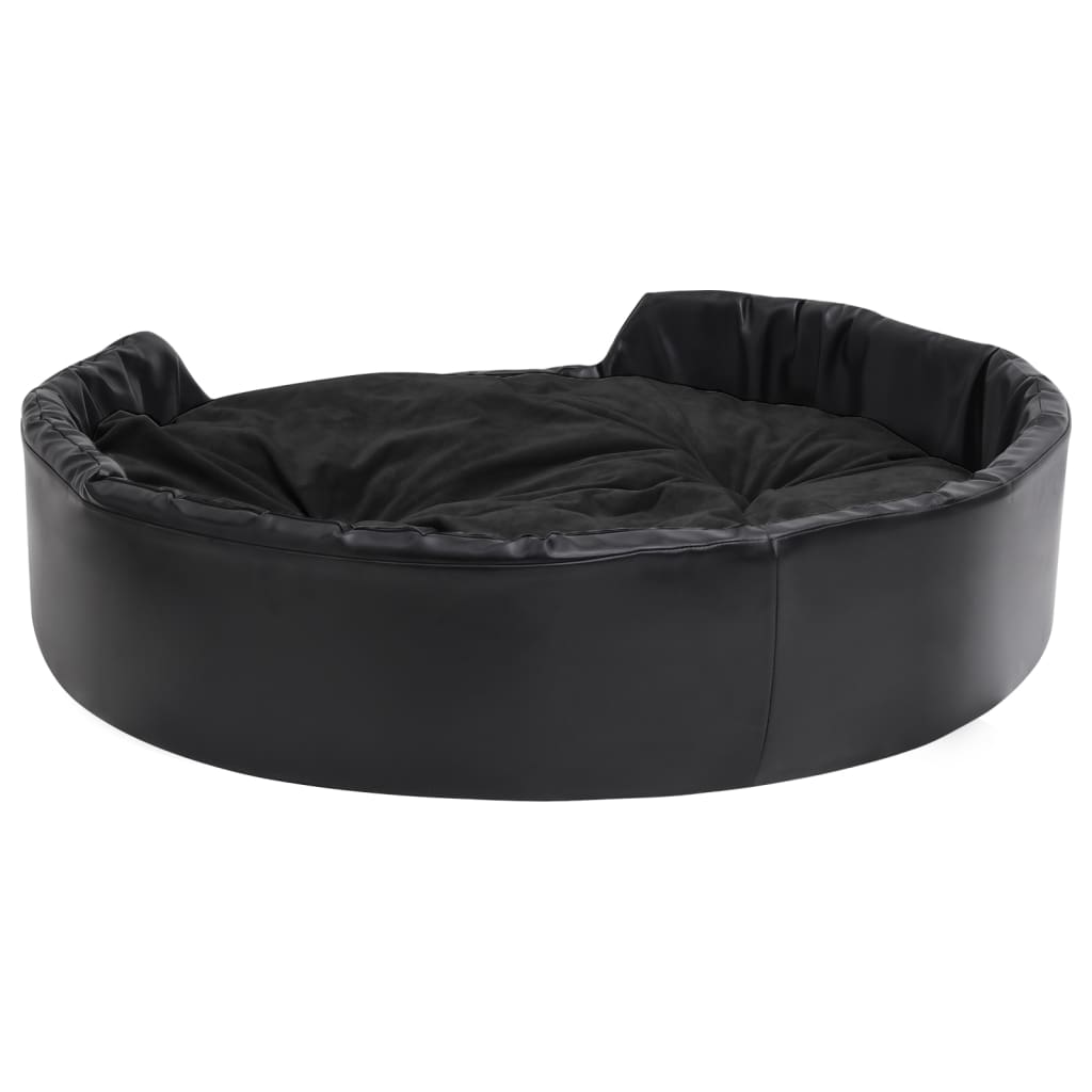 Lettino per Cani Nero 99x89x21 cm in Peluche e Similpelle 171264