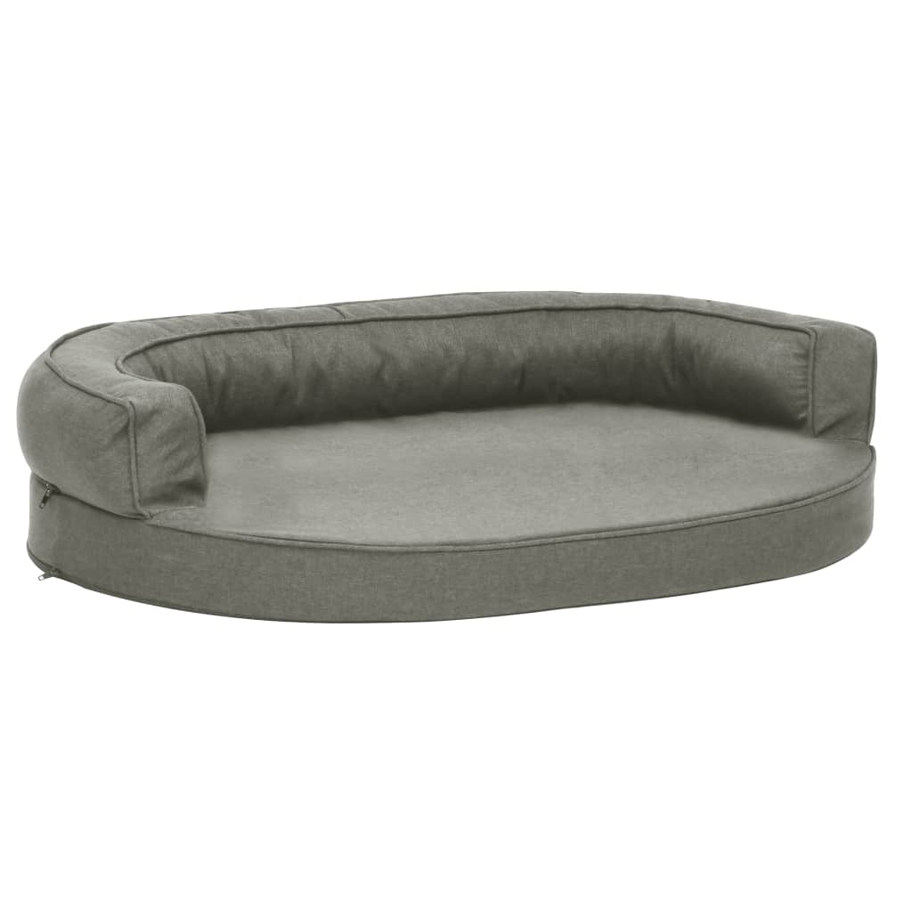 Materasso Ergonomico per Cani 75x53 cm Effetto Lino Grigio  cod mxl 48952