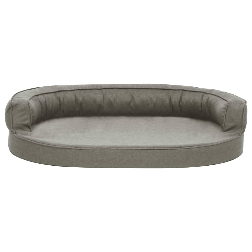 Materasso Ergonomico per Cani 75x53 cm Effetto Lino Grigio  cod mxl 48952