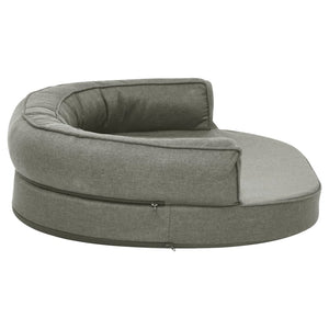 Materasso Ergonomico per Cani 75x53 cm Effetto Lino Grigio  cod mxl 48952