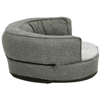 Materasso Ergonomico per Cani 75x53 cm Pile Effetto Lino Grigio cod mxl 40139