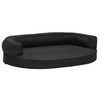 Materasso Ergonomico per Cani 75x53 cm Effetto Lino Nero cod mxl 53791