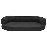 Materasso Ergonomico per Cani 75x53 cm Effetto Lino Nero cod mxl 53791