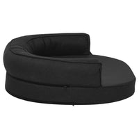 Materasso Ergonomico per Cani 75x53 cm Effetto Lino Nero cod mxl 53791