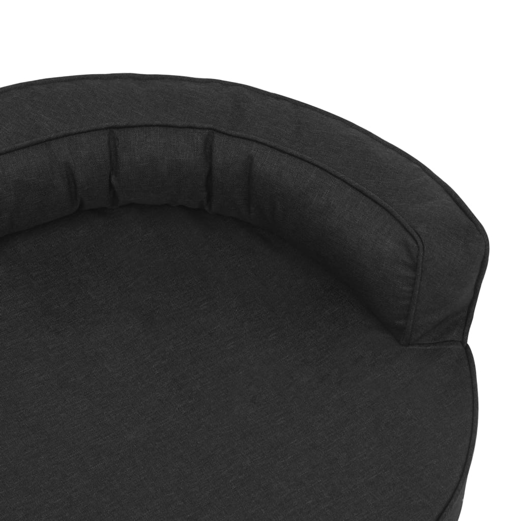 Materasso Ergonomico per Cani 75x53 cm Effetto Lino Nero cod mxl 53791