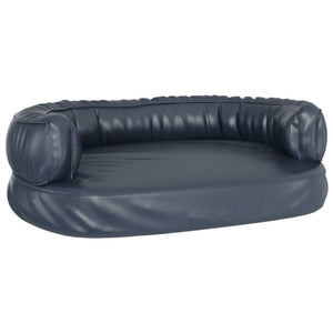 Letto per Cani con Gommapiuma Blu Scuro 60x42 cm in Similpelle