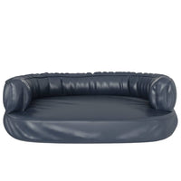 Letto Cani Ergonomico Gommapiuma Blu Scuro 75x53 cm Similpelle