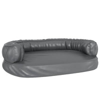 Letto per Cani Ergonomico Gommapiuma Grigio 88x65 cm Similpelle cod mxl 43321