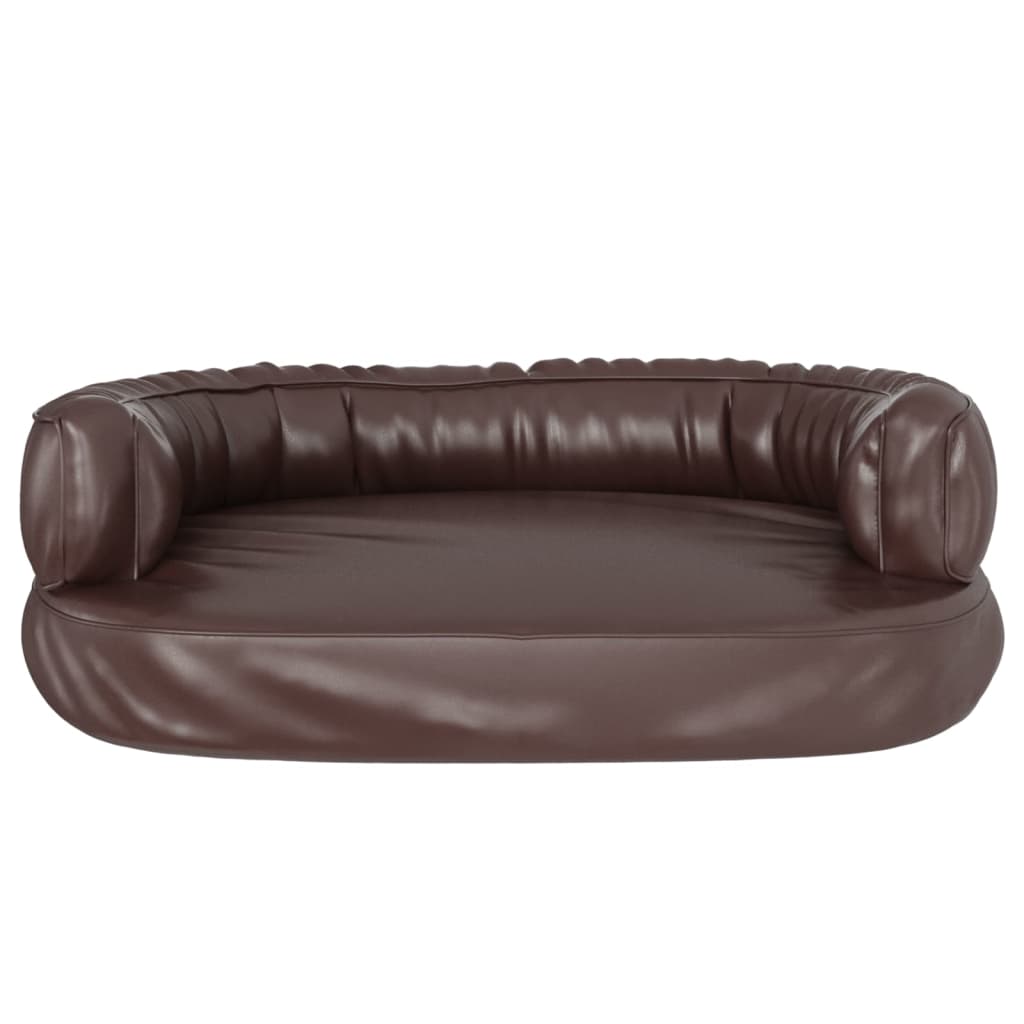 Letto Cani Ergonomico Gommapiuma Marrone 60x42 cm in Similpelle cod mxl 49464